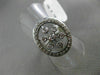 ESTATE LARGE .51CT DIAMOND 14KT WHITE GOLD 3D ETOILE LOVE SNOWFLAKE LOVE RING