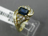 WIDE 1.67CT ROUND & BAGUETTE DIAMOND & SAPPHIRE 14KT YELLOW GOLD ENGAGEMENT RING