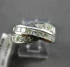 ESTATE WIDE .65CT ROUND & PRINCESS CUT DIAMOND 14KT WHITE GOLD X COCKTAIL RING