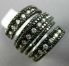 ESTATE 2.40CT DIAMOND 14KT WHITE & BLACK GOLD MULTI ROW CRISS CROSS ETOILE RING