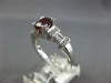 1.61CT DIAMOND & AAA RUBY 18KT WHITE GOLD 3D EMERALD CUT & ROUND ENGAGEMENT RING