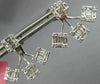 ESTATE LARGE .39CT DIAMOND 18K WHITE GOLD FLOWER FOUR STONE STUD JACKET EARRINGS