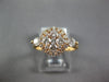 ESTATE WIDE .49CT DIAMOND 18KT ROSE GOLD 3D CLUSTER ROUND HALO FRIENDSHIP RING