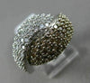 ESTATE WIDE 1.80CT WHITE CHOCOLATE FANCY DIAMOND 14K WHITE GOLD CRISS CROSS RING