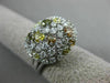 ESTATE WIDE 1.0CT WHITE & MULTI COLOR FANCY DIAMOND 14K WHITE GOLD FILIGREE RING