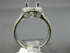 .70CT ROUND DIAMOND 14K WHITE GOLD DOUBLE HALO SEMI MOUNT ENGAGEMENT RING #2605
