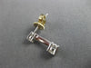 ESTATE .30CT DIAMOND 18KT WHITE GOLD 2 STONE SOLITAIRE HANGING EARRINGS #9446