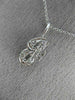 .06CT ROUND DIAMOND 14KT WHITE GOLD 3D CLASSIC SCRIPT "g" INITIAL PENDANT #15920