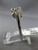 ESTATE LARGE 1.76CT DIAMOND 14K WHITE GOLD THREE FLOWER ANNIVERSARY RING #21177