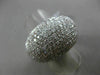ESTATE MASSIVE 7.89CT DIAMOND 18KT WHITE GOLD MULTI ROW PAVE DOME SHAPE FUN RING