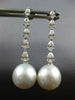 1.45CT DIAMOND & AAA SOUTH SEA PEARL 18KT WHITE GOLD 3D JOURNEY HANGING EARRINGS