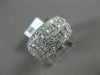ESTATE WIDE .65CT DIAMOND 14KT WHITE GOLD MULTI CROSS WEDDING ANNIVERSARY RING