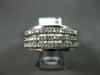 ESTATE WIDE .70CT DIAMOND 14KT WHITE GOLD CLASSIC 3 ROW ANNIVERSARY RING #17862