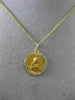 ESTATE 14KT YELLOW GOLD HANDCRAFTED HEART OF MARY PRAY FOR US PENDANT #24014