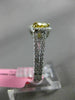 GIA 1.60CT WHITE & FANCY YELLOW DIAMOND 18KT 2 TONE GOLD 3D HALO ENGAGEMENT RING