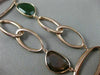 ESTATE 14KT ROSE GOLD 3D 2 ROW LINK MULTI COLOR QUARTZ BY THE YARD FUN BRACELET