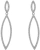 .45CT DIAMOND 14KT WHITE GOLD INFINITY OPEN MARQUISE SHAPE LEAF HANGING EARRINGS