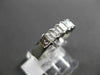 ESTATE 1.0CT DIAMOND 14KT WHITE GOLD 5 STONE SHARED PRONG ANNIVERSARY RING