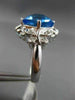 ESTATE 5.50CT DIAMOND & AAA BLUE TOPAZ 14KT WHITE GOLD FILIGREE FLOWER FUN RING
