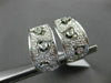 ESTATE WIDE .41CT DIAMOND 18KT WHITE GOLD 3D MULTI HEART ETOILE CLIP ON EARRINGS