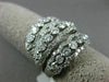 ESTATE EXTRA LARGE 3.75CT DIAMOND 18KT WHITE GOLD MULTI ROW ETOILE COCKTAIL RING
