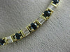ESTATE 15.88CT DIAMOND & AAA SAPPHIRE 18KT YELLOW GOLD 3D ETERNITY LOVE NECKLACE