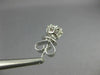 ESTATE .63CT DIAMOND & AAA RUBY 18KT WHITE GOLD 3D CLUSTER FLOWER STUD EARRINGS