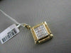 ESTATE 1.25CT DIAMOND 14KT WHITE & YELLOW GOLD INVISIBLE SQUARE PENDANT & CHAIN