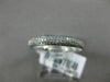 ESTATE .42CT DIAMOND 18KT WHITE GOLD 3D PAVE SIZABLE ETERNITY ANNIVERSARY RING