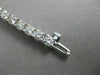 ESTATE 7.30CTW DIAMOND 14KT WHITE GOLD SQUARE LINE TENNIS BRACELET 7.50" #21554