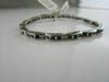 ESTATE 4.45CT DIAMOND & SAPPHIRE 14KT WHITE GOLD 3 DIMENSIONAL TENNIS BRACELET