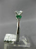 ESTATE 1.35CT DIAMOND & AAA EMERALD 14KT WHITE GOLD THREE STONE ENGAGEMENT RING