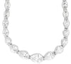 3.45CT DIAMOND 14KT WHITE GOLD 3D PEAR SHAPE CLASSIC GRADUATING TENNIS NECKLACE