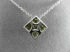 ESTATE .64CT ROUND DIAMOND 14KT WHITE GOLD CLUSTER SQUARE FLOWER PENDANT #12006