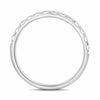 ESTATE .42CT DIAMOND 14KT WHITE GOLD 3D SEMI ETERNITY FILIGREE ANNIVERSARY RING
