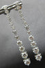 EXTRA LARGE 3.53CT DIAMOND 14KT WHITE GOLD 3D GRADUATING JOURNEY EARRINGS 28178