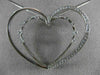 ESTATE LARGE .63CT DIAMOND 14KT WHITE GOLD ETOILE HEART FLOATING PENDANT #15841