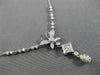 ESTATE 1.12CT DIAMOND 18KT WHITE GOLD 3D BUTTERFLY BY THE YARD FLOATING NECKLACE