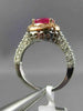 WIDE 1.50CT DIAMOND & AAA PINK SAPPHIRE 14K WHITE & ROSE GOLD 3D ENGAGEMENT RING