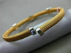 ESTATE .60CT DIAMOND 14KT WHITE & ROSE GOLD MESH FLEXIBLE BANGLE BRACELET
