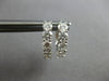 ESTATE SMALL 1.43CT DIAMOND 14KT WHITE GOLD SHARED PRONG 5 STONE HUGGIE EARRINGS