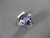 ESTATE 4.60CT DIAMOND & AAA AMETHYST 14KT WHITE GOLD 3D OPEN FILIGREE FUN RING