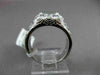 ESTATE 1.49CTW DIAMOND & AAA SAPPHIRE 14KT WHITE GOLD FILIGREE ENGAGEMENT RING