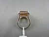 ESTATE WIDE 9.67CTW AAA CITRINE & DIAMOND 14KT WHITE GOLD RING