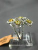 ESTATE LARGE 1.69CT WHITE & FANCY YELLOW DIAMOND 18KT TWO TONE GOLD CLOVER RING