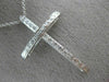 ESTATE LARGE .35CT ROUND DIAMOND 18KT WHITE GOLD 3D CLASSIC CROSS PENDANT #1140