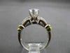 ESTATE WIDE 1.52CT MARQUISE DIAMOND PLATINUM & 18KT GOLD ENGAGEMENT RING #21646