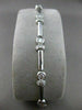 ESTATE 1.53CTW DIAMOND 18KT WHITE GOLD BEZEL LINK TENNIS BRACELET STUNNING #1470