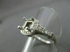 ESTATE .50CT DIAMOND 14KT WHITE GOLD HALO SETTING SEMI MOUNT ENGAGEMENT RING 435