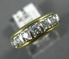 ESTATE .58CT DIAMOND 14K WHITE & YELLOW GOLD 3D WEDDING ANNIVERSARY RING #11548